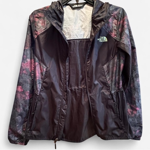 The North Face Women's Black and Pink Windbreaker Jacket Wind Wall Windstopper - Picture 2 of 7